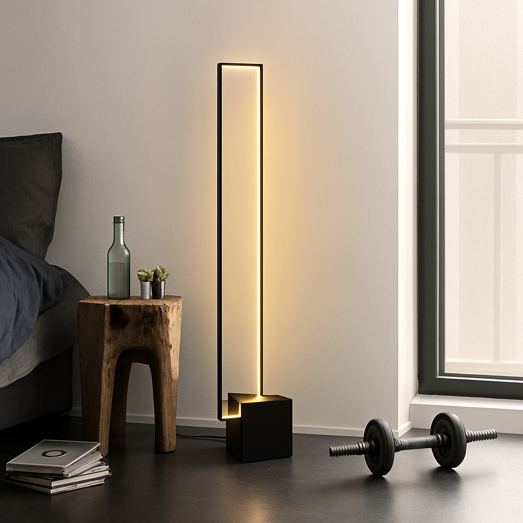 Lampadaire Led rectangulaire moderne - vue 3 sur 6