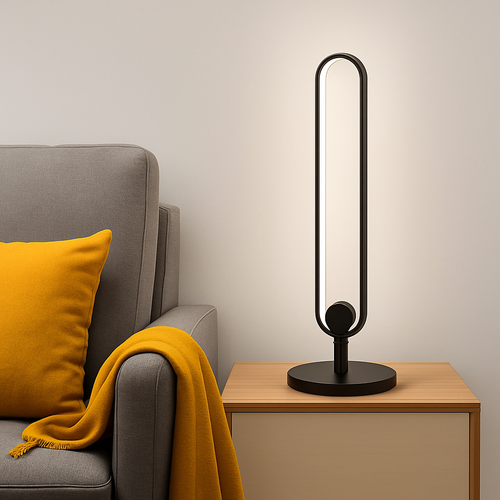 lampadaire led vertical moderne avec abat-jour acrylique circulaire - vue 11 sur 11
