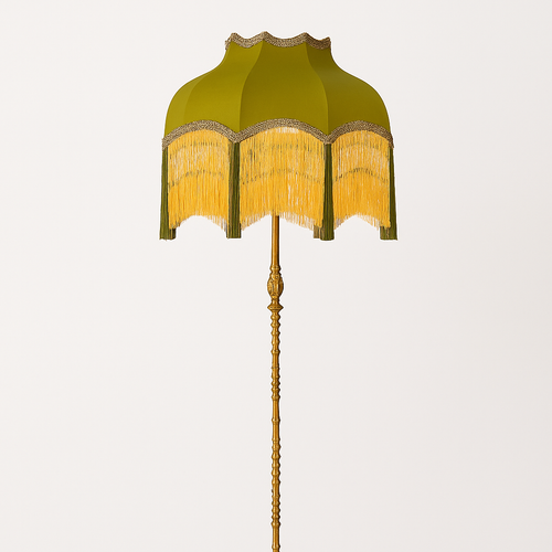 Lampadaire LED vintage cuivre français d'angle - vue 3 sur 9