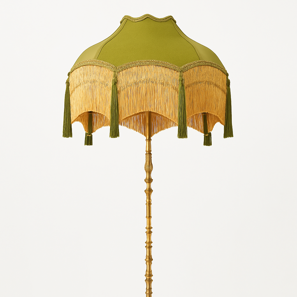 Lampadaire LED vintage cuivre français d'angle - vue 4 sur 9