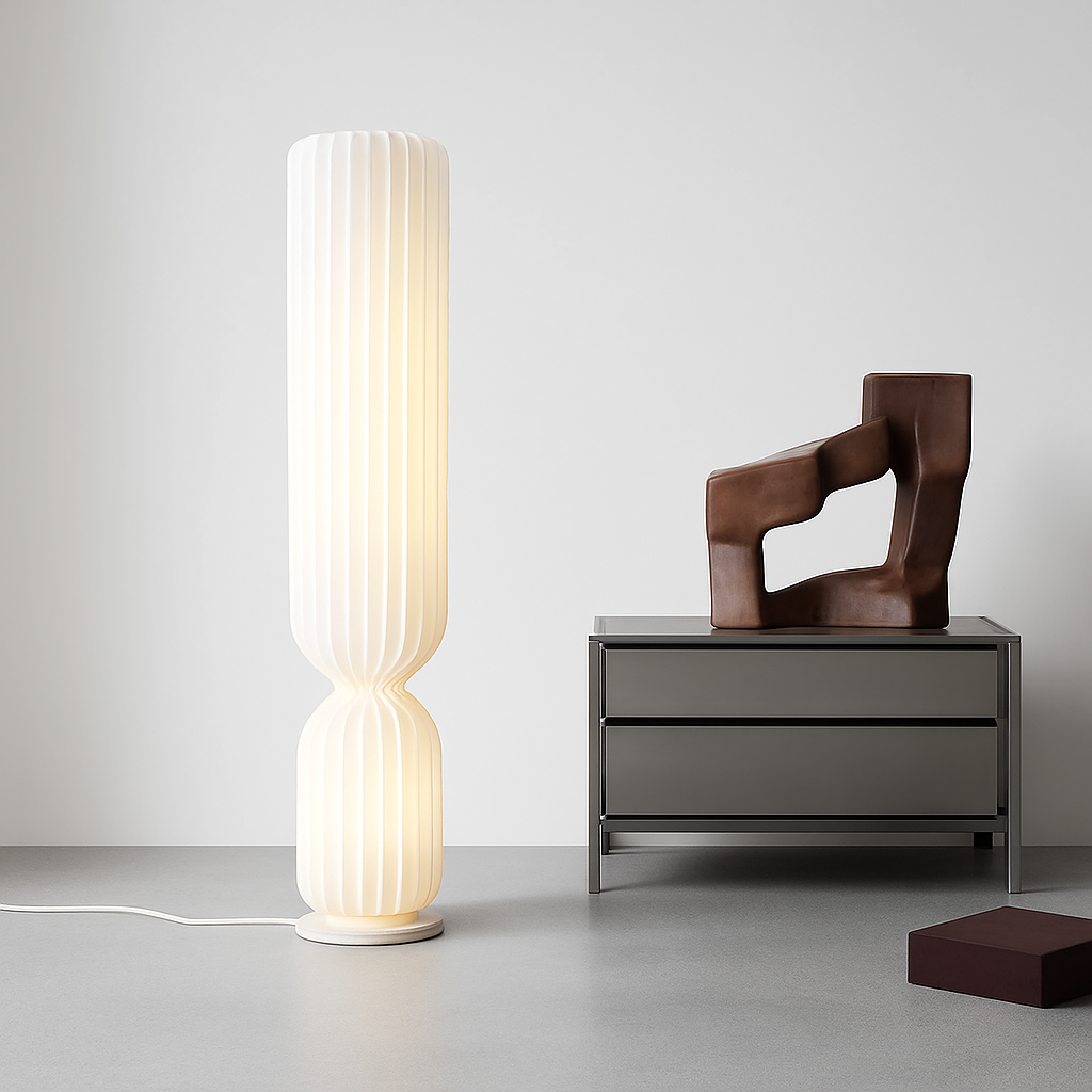 lampadaire plissé nordique en tissu pour décoration intérieure - vue 3 sur 13