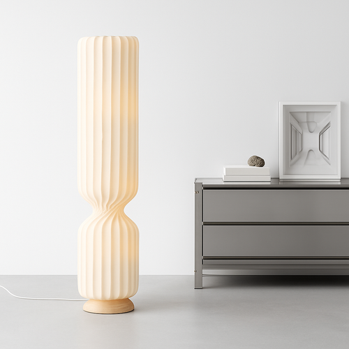 lampadaire plissé nordique en tissu pour décoration intérieure - vue 11 sur 13