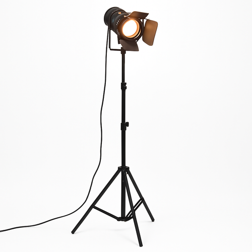 Lampadaire projecteur sur pied ajustable façon cinéma - vue 3 sur 3