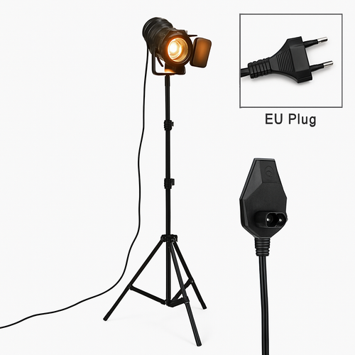 Lampadaire projecteur sur pied ajustable façon cinéma