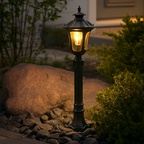 lampadaire rétro pour jardin et allées extérieures - vue 2 sur 10