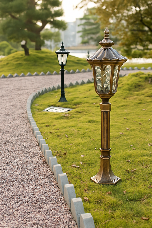lampadaire rétro pour jardin et allées extérieures - vue 3 sur 10