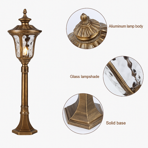 lampadaire rétro pour jardin et allées extérieures - vue 10 sur 10