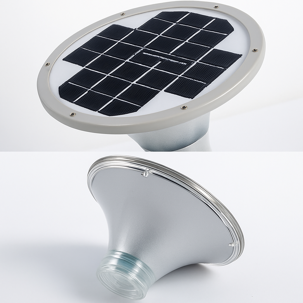 lampadaire solaire étanche pour jardin et extérieur - vue 5 sur 8