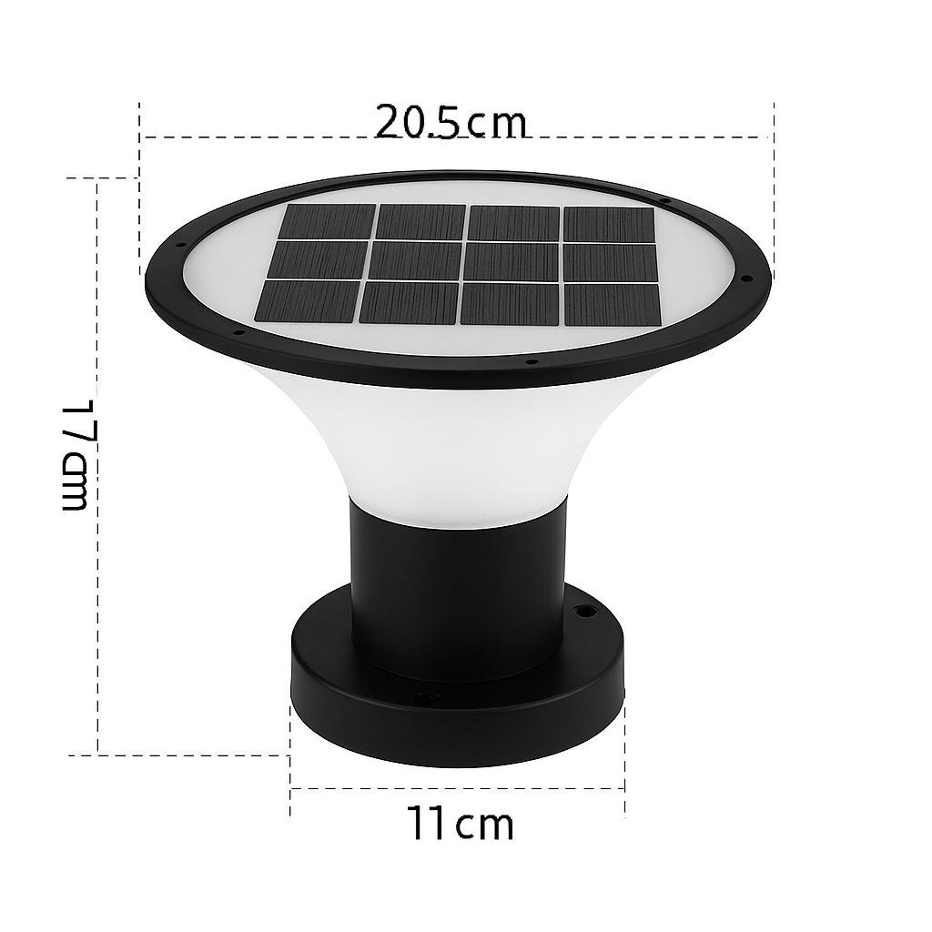 lampadaire solaire étanche pour jardin et extérieur