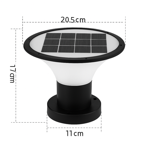 lampadaire solaire étanche pour jardin et extérieur