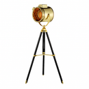 Lampadaire tripode à spot retro chromé Studio