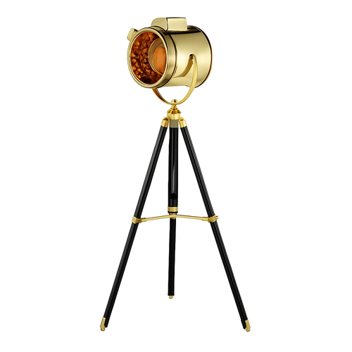 Lampadaire tripode à spot retro chromé Studio - vue 4 sur 6