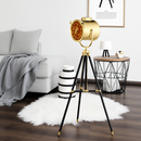 Lampadaire tripode à spot retro chromé Studio