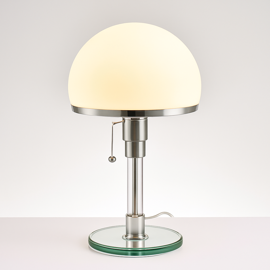 Lampe Bauhaus lampe de Table blanche design danois nordique chambre chevet Simple lampe de Table en verre pour salon - vue 3 sur 7