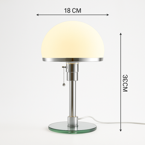 Lampe Bauhaus lampe de Table blanche design danois nordique chambre chevet Simple lampe de Table en verre pour salon