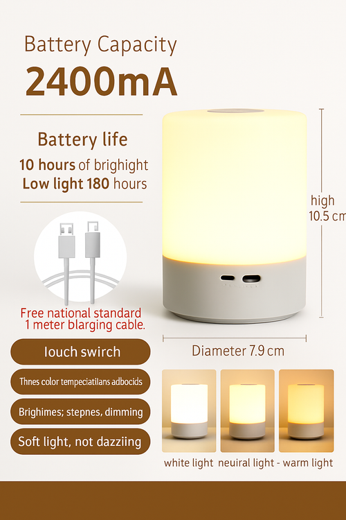 lampe à détecteur de mouvement led rechargeable sans fil - vue 11 sur 10