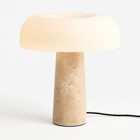 lampe de bureau design en marbre style champignon moderne