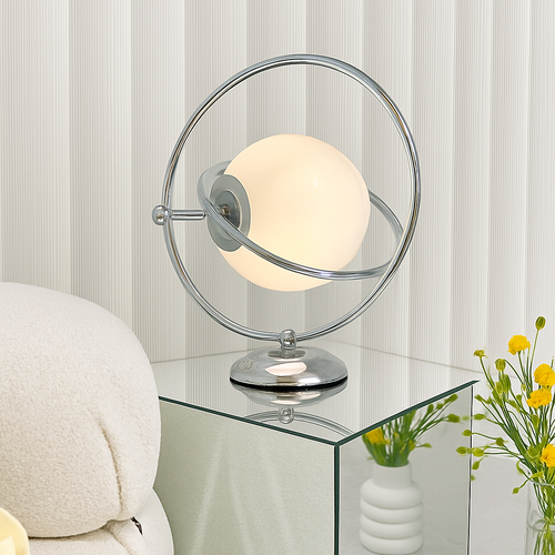 lampe de bureau design italienne en verre rotative - vue 2 sur 7