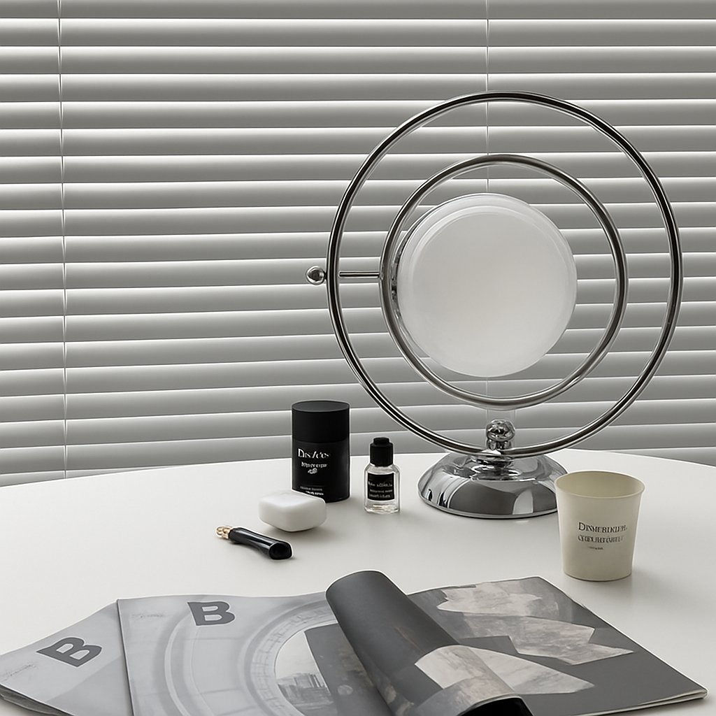 lampe de bureau design italienne en verre rotative - vue 4 sur 7