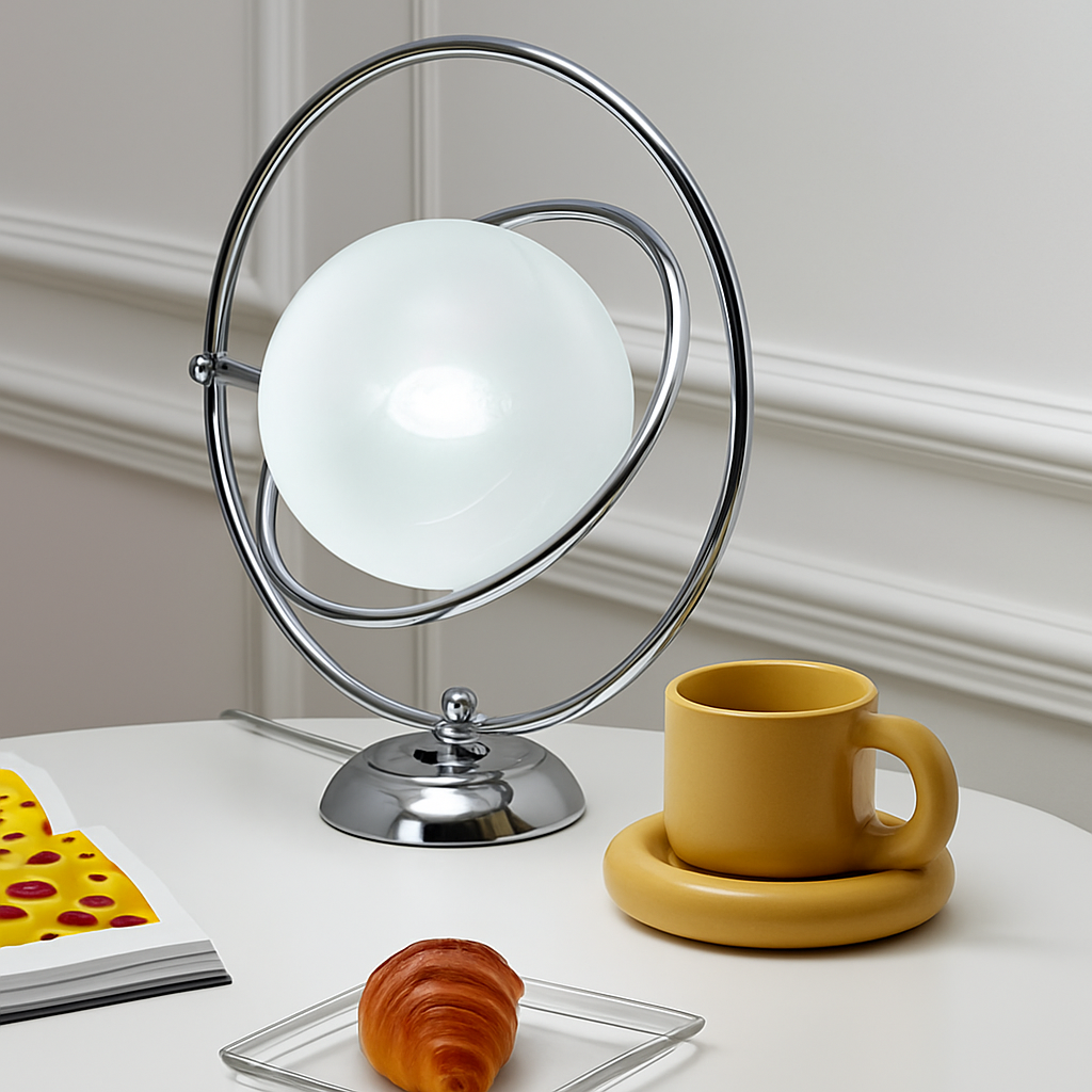 lampe de bureau design italienne en verre rotative - vue 6 sur 7