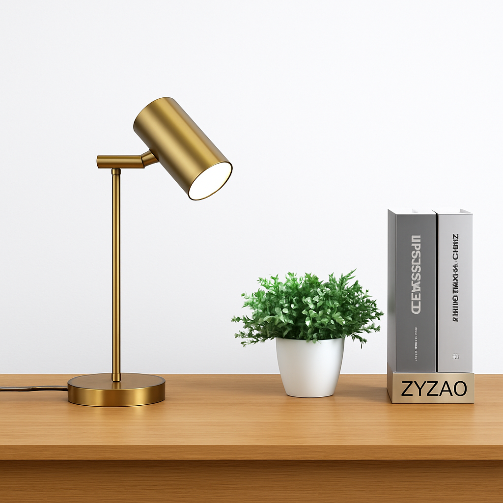 lampe de bureau dorée moderne protection des yeux créative - vue 3 sur 8