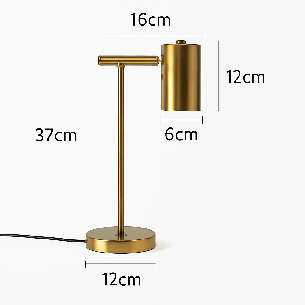 lampe de bureau dorée moderne protection des yeux créative