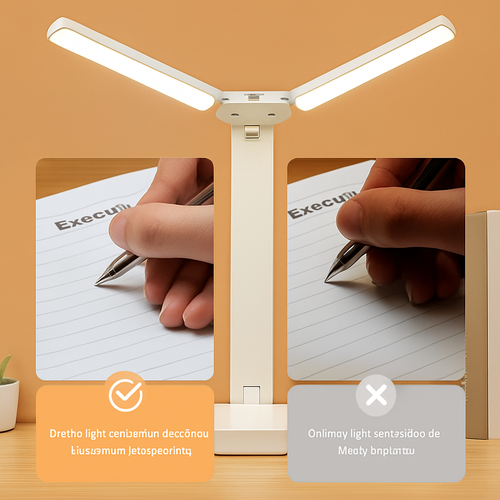 Lampe de bureau LED 3 niveaux réglable tactile veilleuse USB Rechargeable Protection des yeux lampe de Table pliable pour chambre chevet lecture - vue 3 sur 8