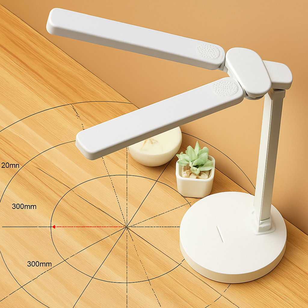 Lampe de bureau LED 3 niveaux réglable tactile veilleuse USB Rechargeable Protection des yeux lampe de Table pliable pour chambre chevet lecture - vue 5 sur 8