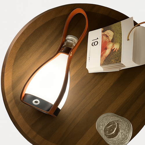 lampe de bureau led design bouteille en verre pour extérieur et intérieur - vue 4 sur 8