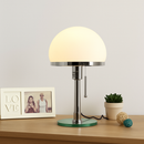 lampe de bureau led design nordique en verre et acier inoxydable