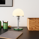 lampe de bureau led design nordique en verre et acier inoxydable