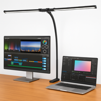 lampe de bureau led à pince 360° 3 modes 10 luminosités simple/double