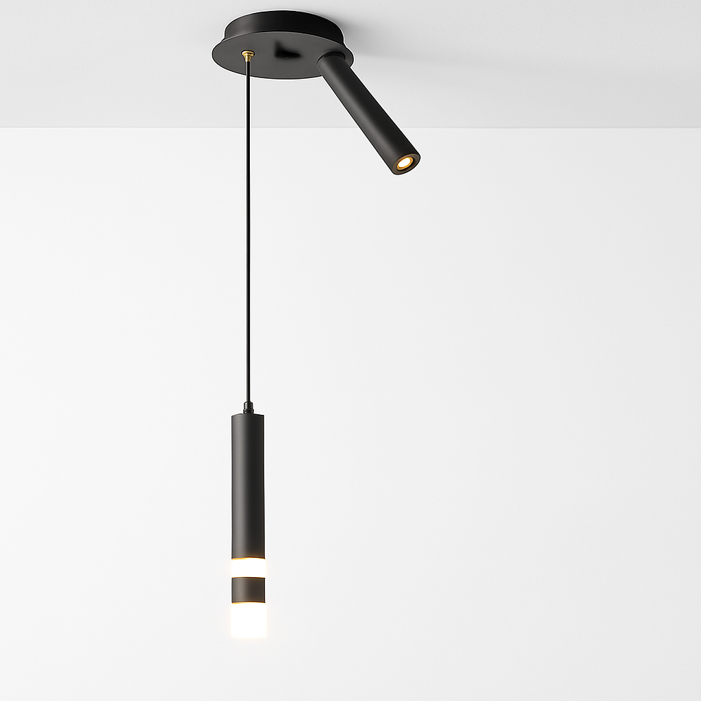 lampe de chevet moderne avec projecteur rotatif led suspension - vue 4 sur 15