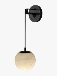 lampe de chevet moderne en cuivre et marbre naturel