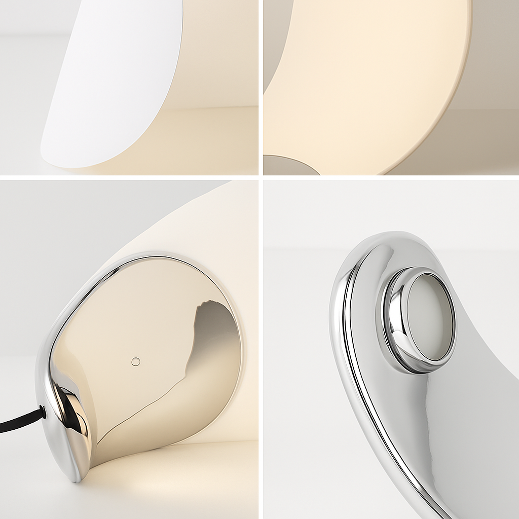 lampe de chevet nordique à boucles luminaire décoratif led - vue 5 sur 7