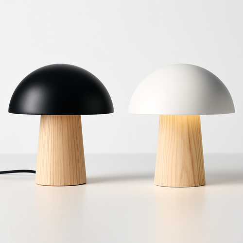 lampe de chevet nordique créative style moderne champignon LED - vue 2 sur 8