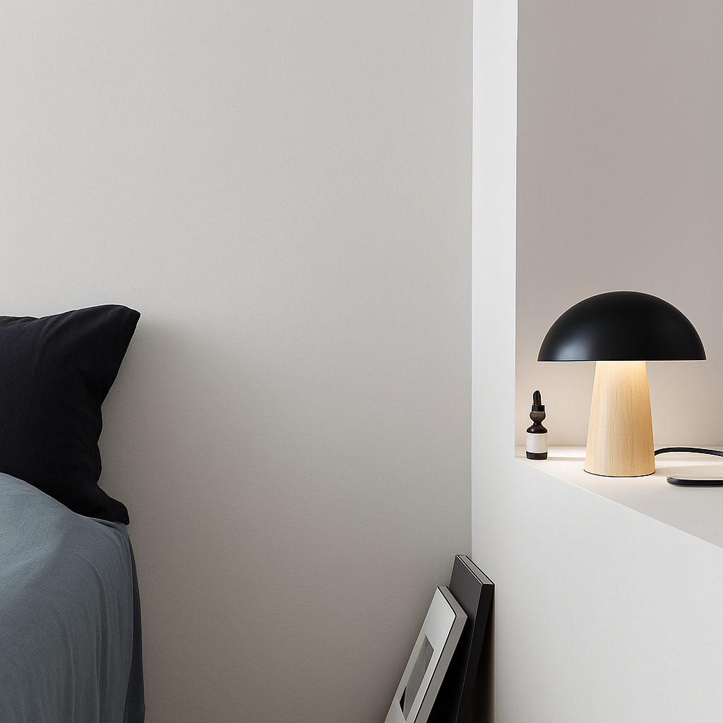lampe de chevet nordique créative style moderne champignon LED - vue 5 sur 8