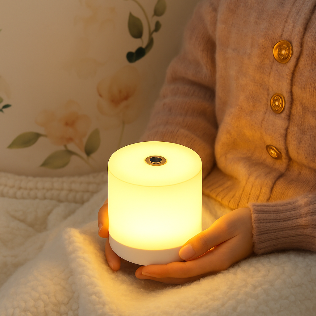 lampe de chevet tactile usb à intensité variable pour lecture et veilleuse - vue 3 sur 7
