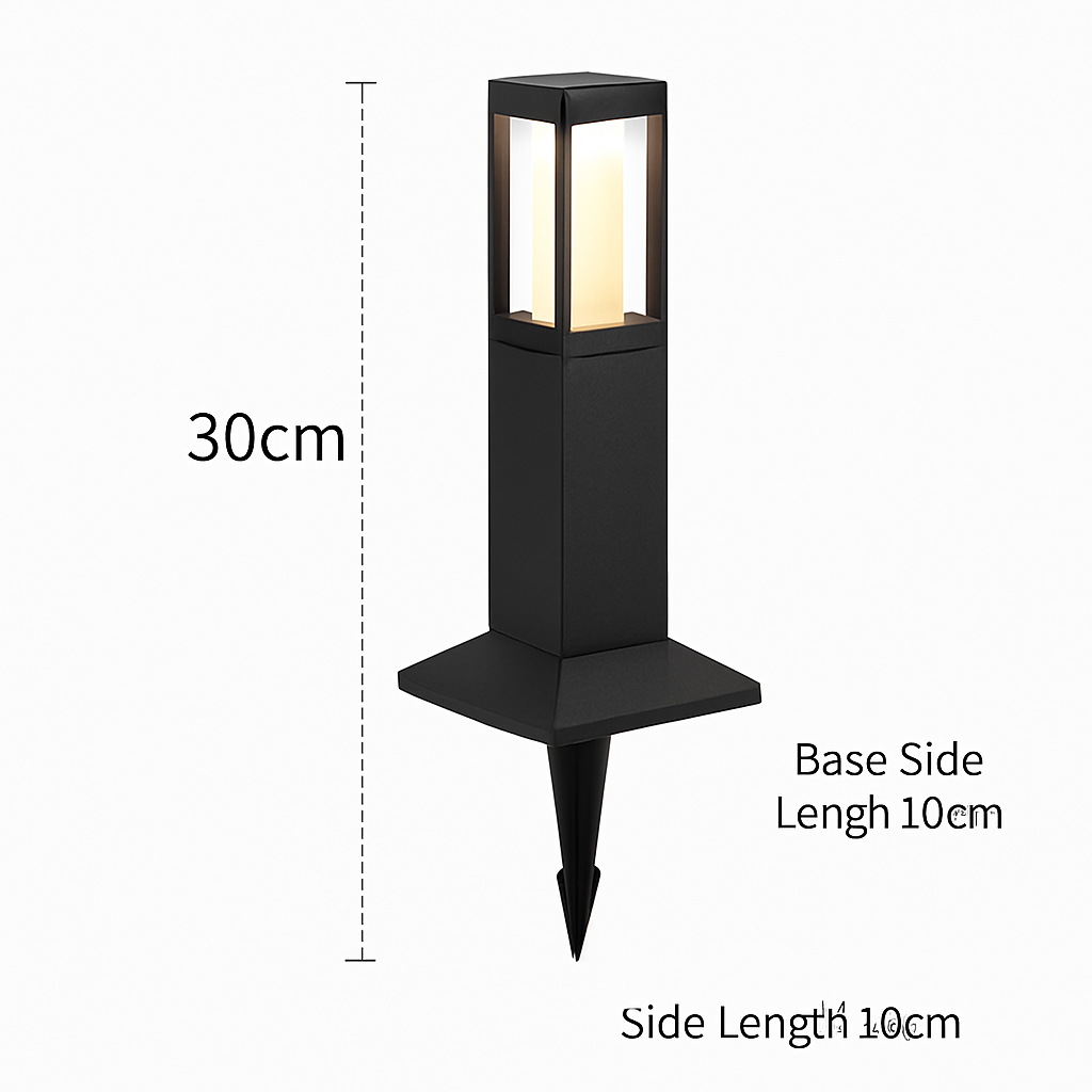 lampe de jardin moderne en aluminium étanche pour extérieur - vue 11 sur 14