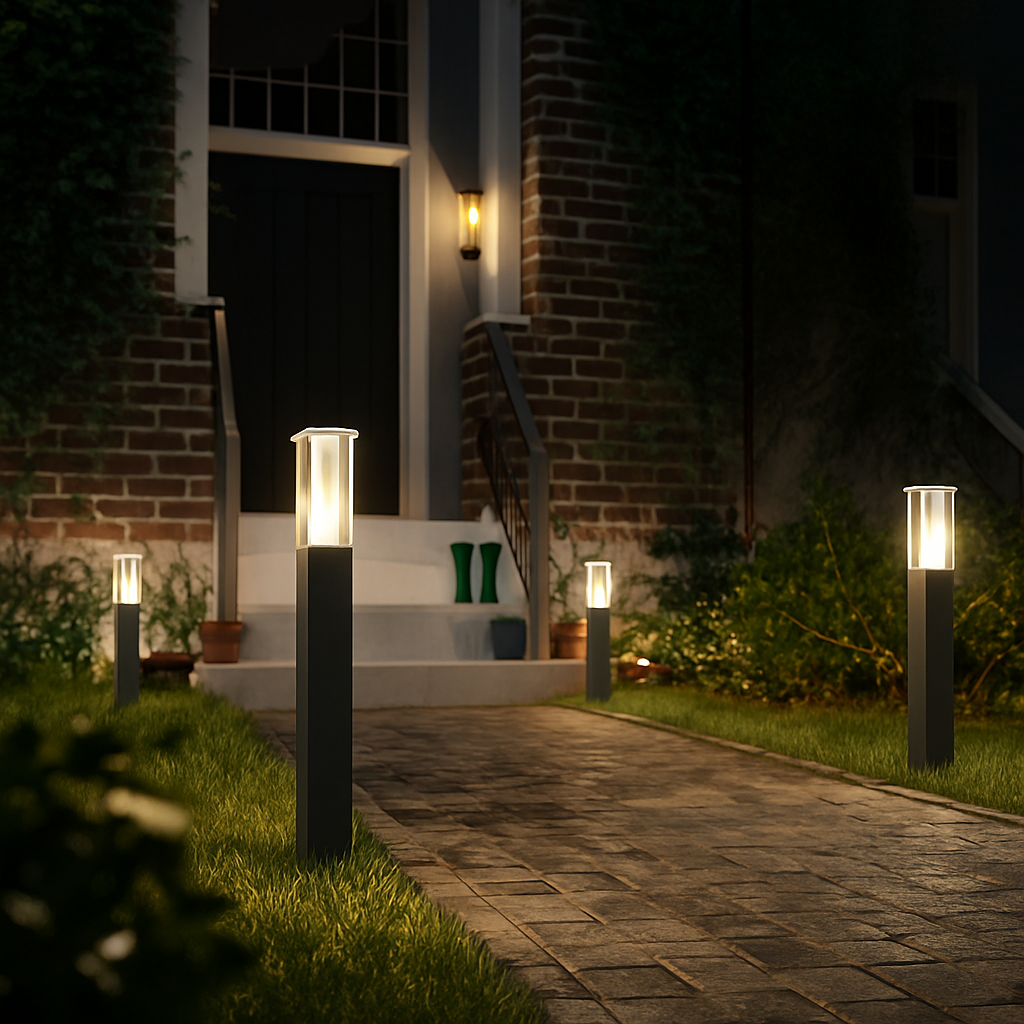 lampe de jardin moderne en aluminium étanche pour extérieur - vue 5 sur 14