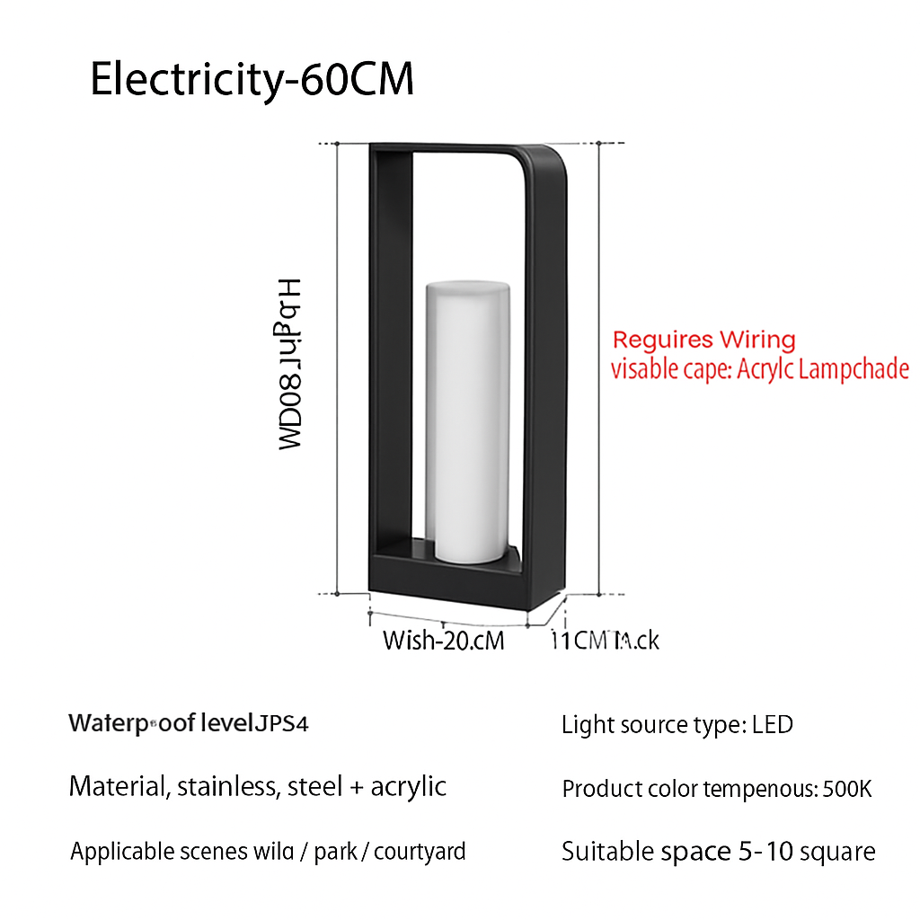 lampe de jardin solaire moderne pour éclairage extérieur décoratif - vue 12 sur 21