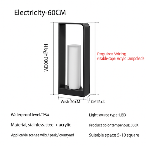 lampe de jardin solaire moderne pour éclairage extérieur décoratif - vue 13 sur 21
