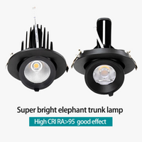 lampe de projecteur circulaire à led moderne avec interrupteur trompe déléphant