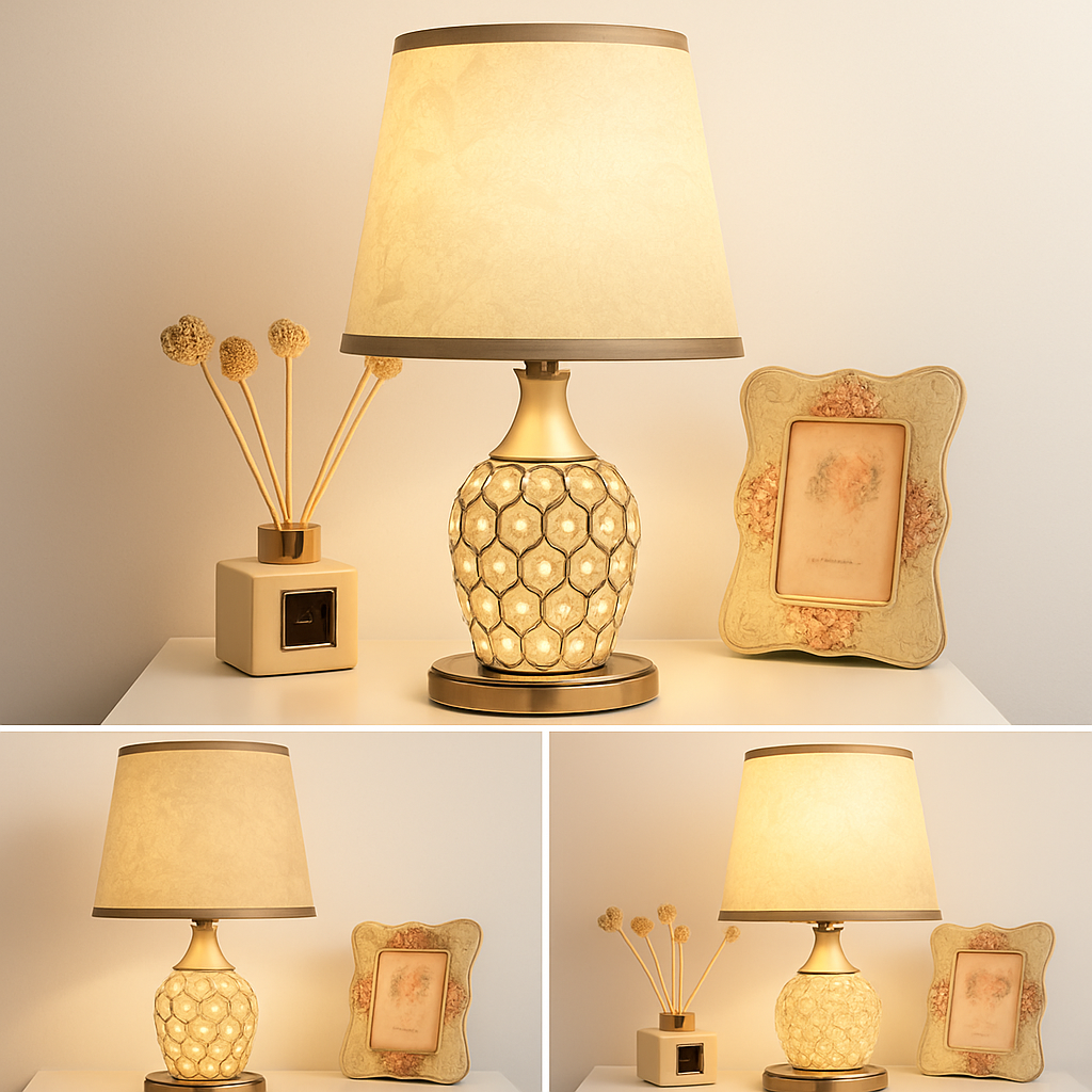 lampe de table en cristal style européen moderne et créatif - vue 3 sur 9