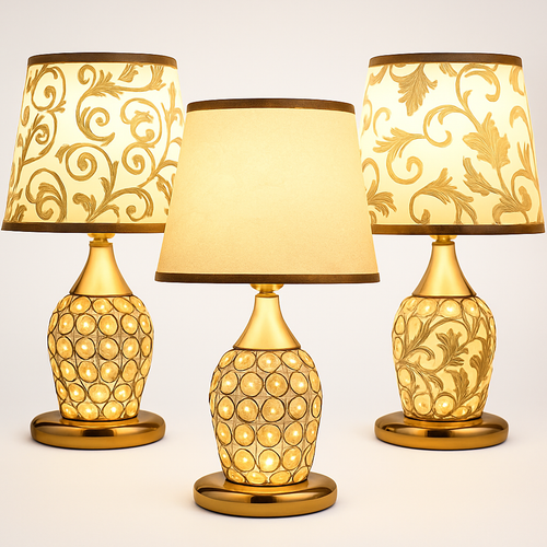 lampe de table en cristal style européen moderne et créatif - vue 5 sur 9