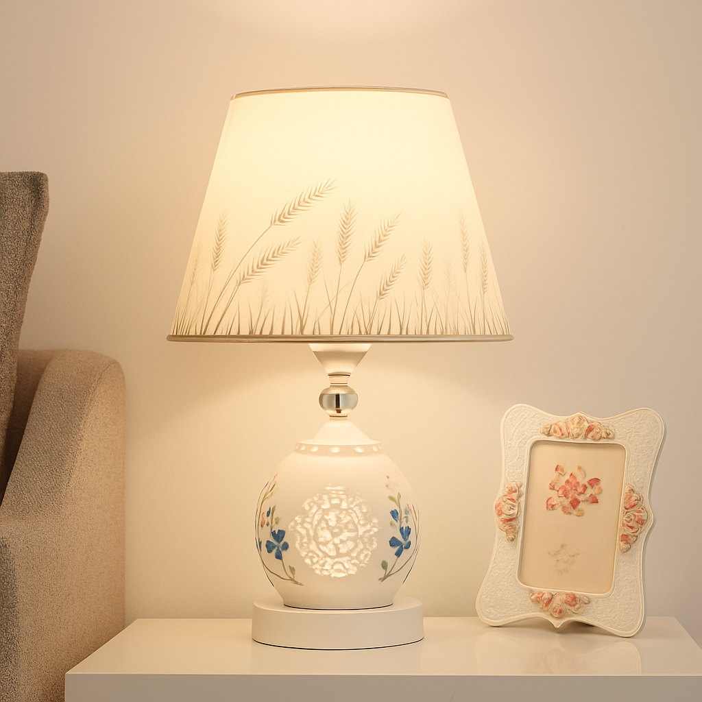 lampe de table en cristal style européen moderne et romantique - vue 5 sur 11