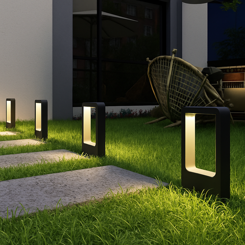 lampe IP68 étanche 15W LED jardin pelouse moderne en aluminium pilier lumière extérieure cour villa paysage pelouse bornes lumière - vue 6 sur 6