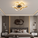 lampe à led moderne avec ventilateur de plafond et télécommande