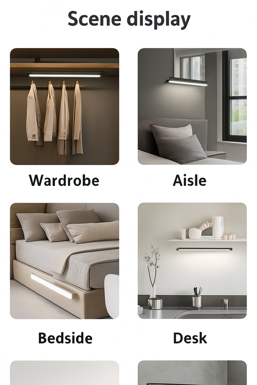 lampe led rechargeable sans fil avec capteur de mouvement - vue 6 sur 14