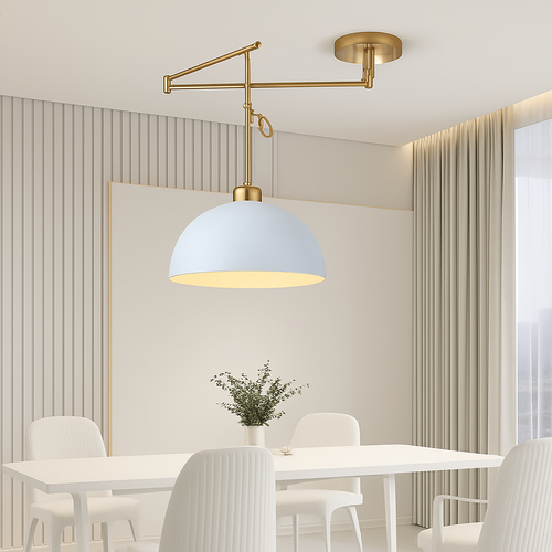 lampe pendante nordique avec conception pliante et culbuteur - vue 3 sur 9